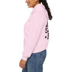 Heavy Blend Hoodie Sweatshirt "Jesus Saves Bro" black graphic