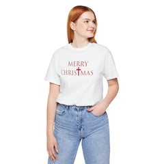 Bella & Canvas Jersey Short Sleeve Tee "Merry Christmas" Font 2