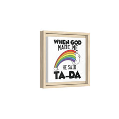 When God Made Me Framed Canvas Wall Art Inspirational Christian Decor