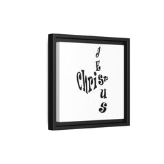 Square Framed Premium Gallery Wrap Canvas "Jesus Christ Acrostic"
