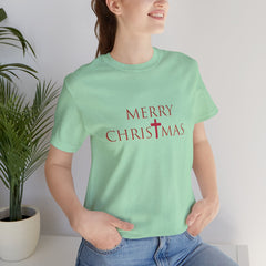 Bella & Canvas Jersey Short Sleeve Tee "Merry Christmas" Font 2