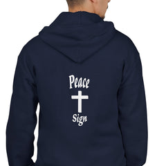 Heavy Blend Full Zip Hoodie Sweatshirt "Peace Sign"