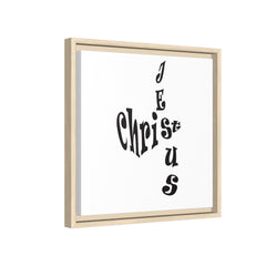 Square Framed Premium Gallery Wrap Canvas "Jesus Christ Acrostic"