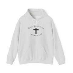 Heavy Blend Hooded Sweatshirt "The Ghost is in the Room" Black graphic