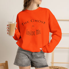 Heavy Blend Crewneck Sweatshirt "The Ghost is Inside Me" w