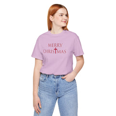 Bella & Canvas Jersey Short Sleeve Tee "Merry Christmas" Font 2