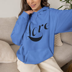 Heavy Blend™ Hooded Sweatshirt "Love" black font