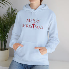 Heavy Blend Hooded Sweatshirt "Merry Christmas" font 2