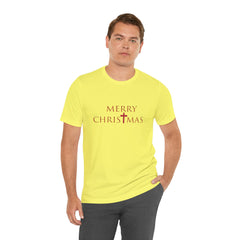 Bella & Canvas Jersey Short Sleeve Tee "Merry Christmas" Font 2