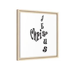 Square Framed Premium Gallery Wrap Canvas "Jesus Christ Acrostic"