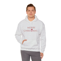 Heavy Blend Hooded Sweatshirt "Merry Christmas" font 2