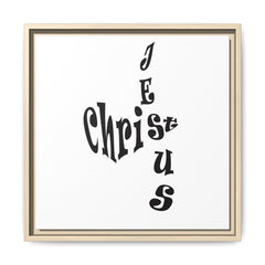 Square Framed Premium Gallery Wrap Canvas "Jesus Christ Acrostic"