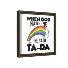 When God Made Me Framed Canvas Wall Art Inspirational Christian Decor