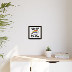 When God Made Me Framed Canvas Wall Art Inspirational Christian Decor