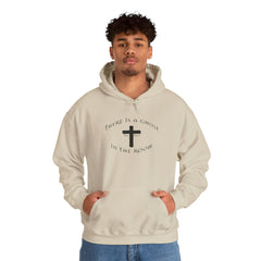 Heavy Blend Hooded Sweatshirt "The Ghost is in the Room" Black graphic