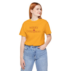 Bella & Canvas Jersey Short Sleeve Tee "Merry Christmas" Font 2