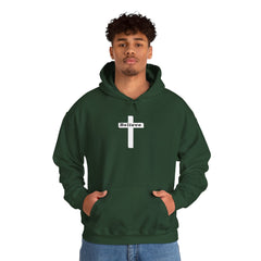 Heavy Blend Hoodie Sweatshirt "Believe" white graphic