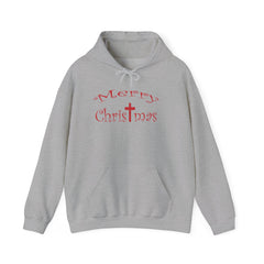 Heavy Blend Hooded Sweatshirt "Merry Christmas" font 1