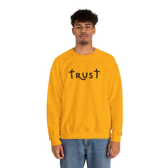 Heavy Blend Crewneck Sweatshirt "Trust" black graphic