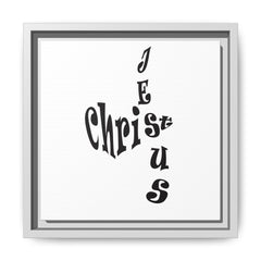 Square Framed Premium Gallery Wrap Canvas "Jesus Christ Acrostic"