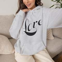 Heavy Blend™ Hooded Sweatshirt "Love" black font