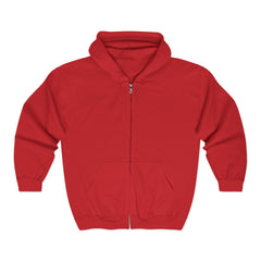 Heavy Blend™ Full Zip Hoodie Print on Back "Jesus Saves" black graphic
