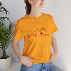 Bella & Canvas Jersey Short Sleeve Tee "Merry Christmas" Font 2