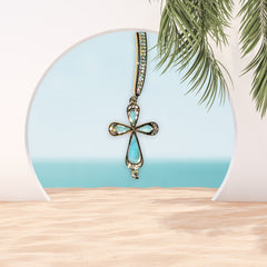 Larimar Sideways Cross
