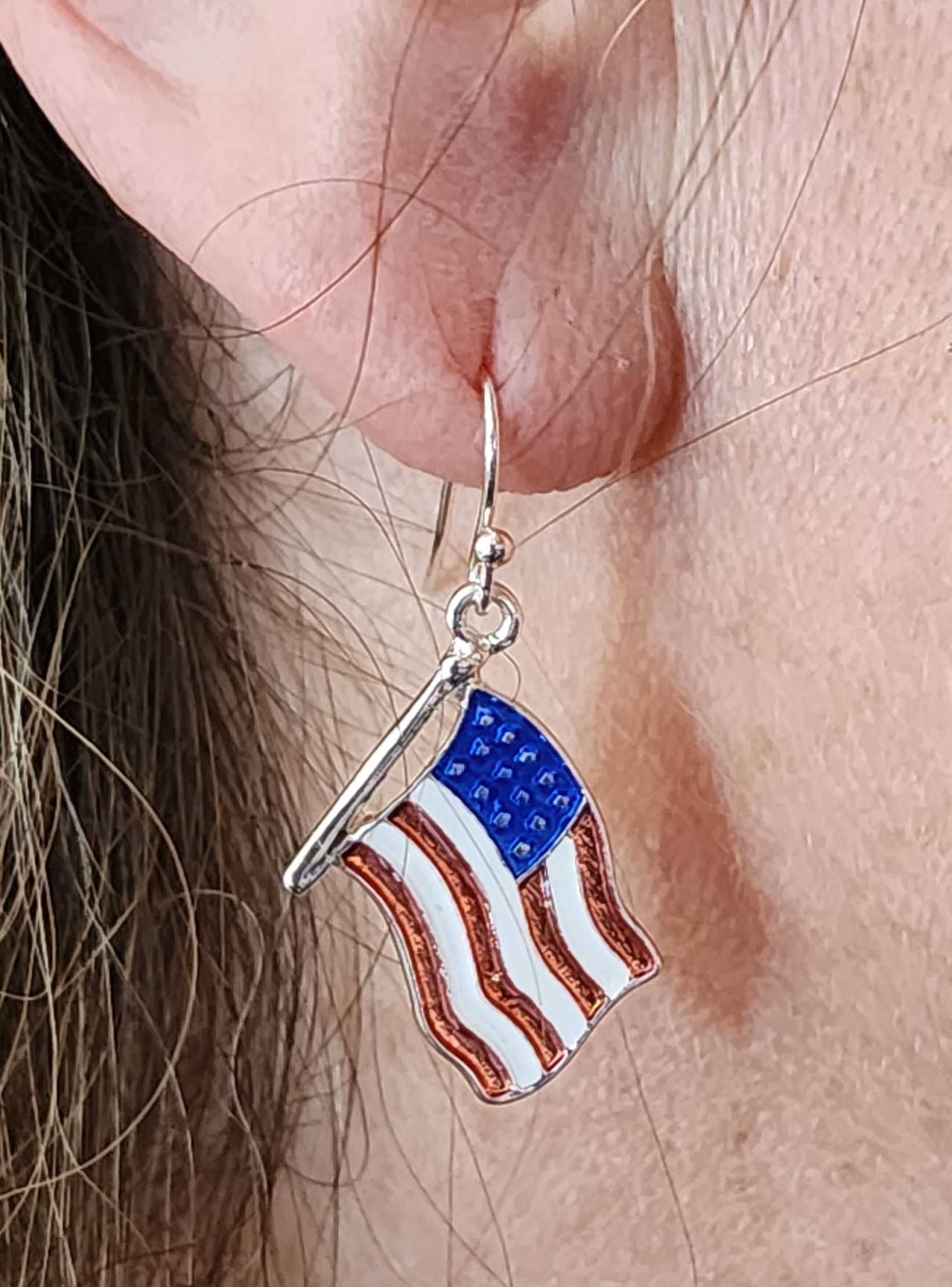 American Flag Earrings