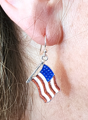 American Flag Earrings
