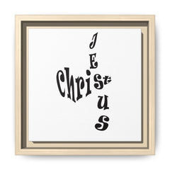 Square Framed Premium Gallery Wrap Canvas "Jesus Christ Acrostic"