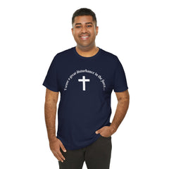 Funny Religious T-Shirt - 'I sense a great disturbance in the force...' white font