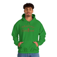 Heavy Blend Hooded Sweatshirt "Merry Christmas" font 1