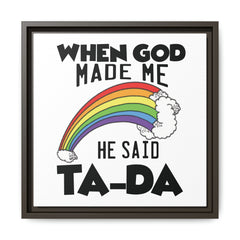 When God Made Me Framed Canvas Wall Art Inspirational Christian Decor