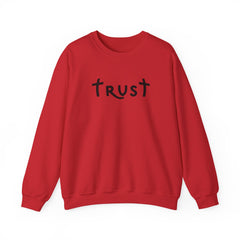 Heavy Blend Crewneck Sweatshirt "Trust" black graphic