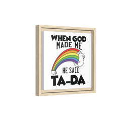 When God Made Me Framed Canvas Wall Art Inspirational Christian Decor