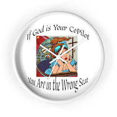 Inspirational Wall Clock, Motivational Home Decor, Office Wall Art, Unique Gift for Him, Her, Positive Quote Clock, copilot