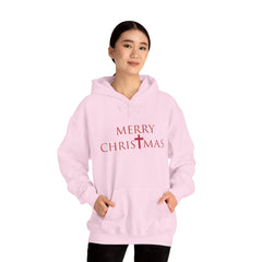 Heavy Blend Hooded Sweatshirt "Merry Christmas" font 2