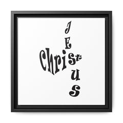 Square Framed Premium Gallery Wrap Canvas "Jesus Christ Acrostic"
