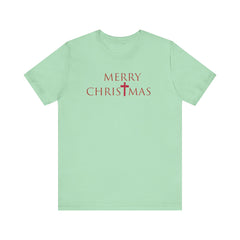 Bella & Canvas Jersey Short Sleeve Tee "Merry Christmas" Font 2