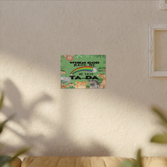 When God Made Me He Said Ta-Da rainbow safari animals Canvas