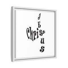 Square Framed Premium Gallery Wrap Canvas "Jesus Christ Acrostic"