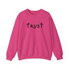 Heavy Blend Crewneck Sweatshirt "Trust" black graphic