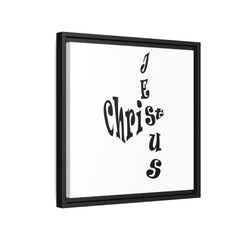 Square Framed Premium Gallery Wrap Canvas "Jesus Christ Acrostic"