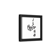 Square Framed Premium Gallery Wrap Canvas "Jesus Christ Acrostic"