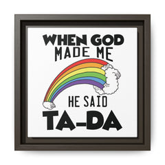 When God Made Me Framed Canvas Wall Art Inspirational Christian Decor