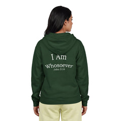 Christian Zip Hoodie — "I Am Whosoever" John 3:16 Full-Zip Sweatshirt