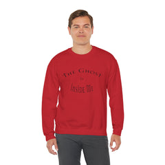 Heavy Blend Crewneck Sweatshirt "The Ghost is Inside Me" w