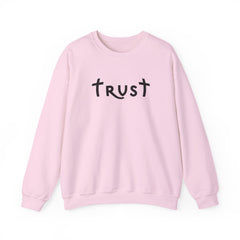 Heavy Blend Crewneck Sweatshirt "Trust" black graphic