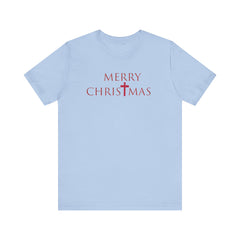 Bella & Canvas Jersey Short Sleeve Tee "Merry Christmas" Font 2